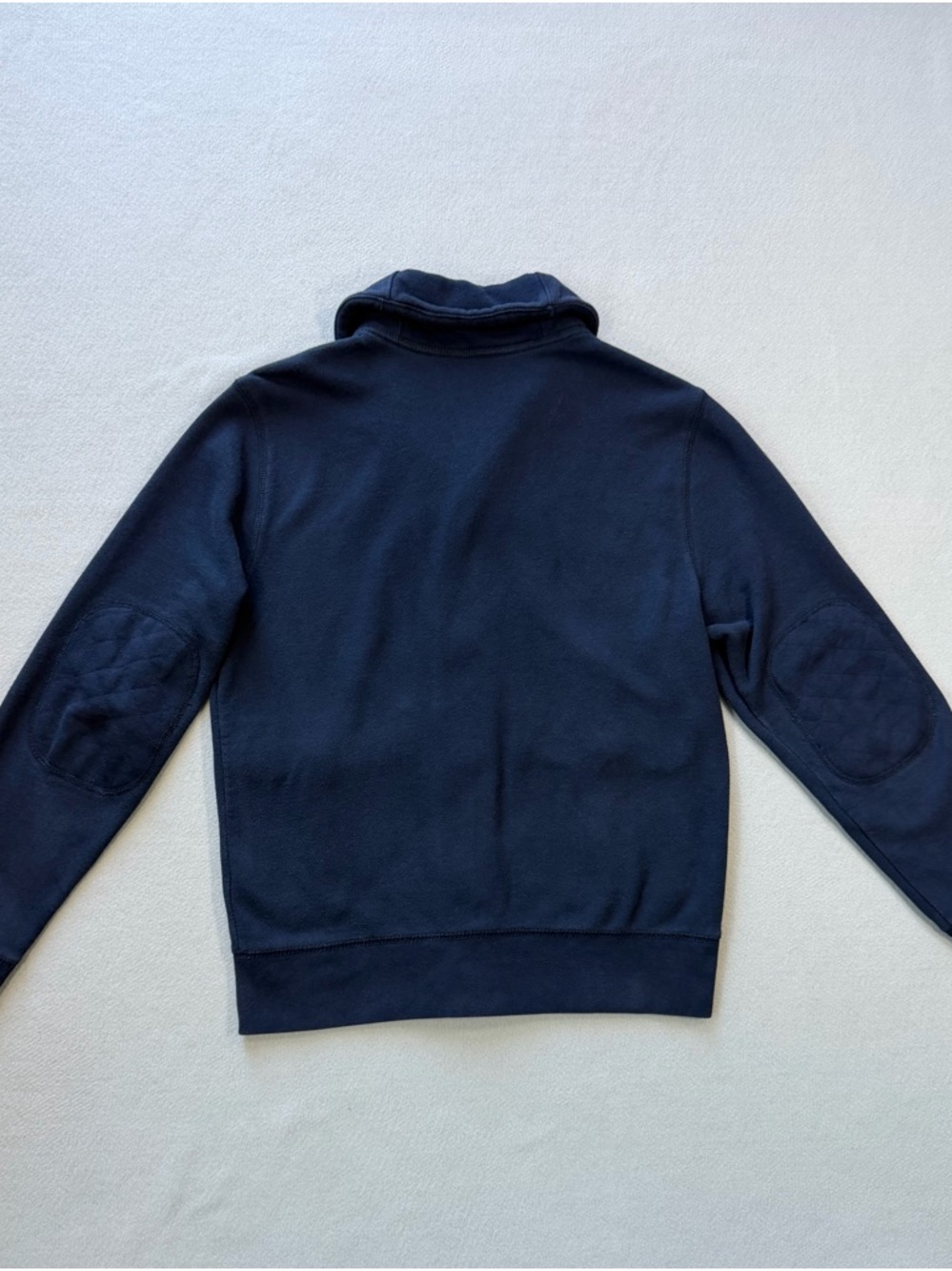 Men’s Medium Navy Button Front Cardigan Jacket Fleece Pockets - Picture 5 of 10
